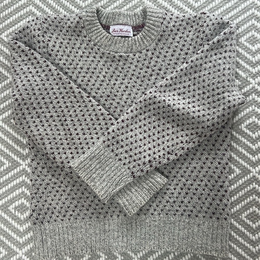 Vintage Wool Bar Harbor Sportswear Hearts Sweater